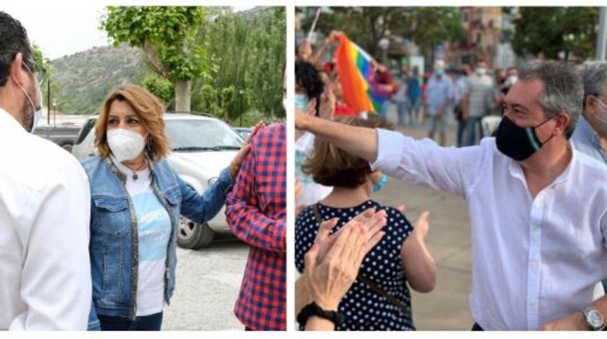 Susana Díaz y Juan Espadas en imágenes recientes