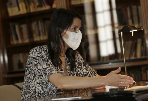 Inés Arrimadas en un momento de la entrevista