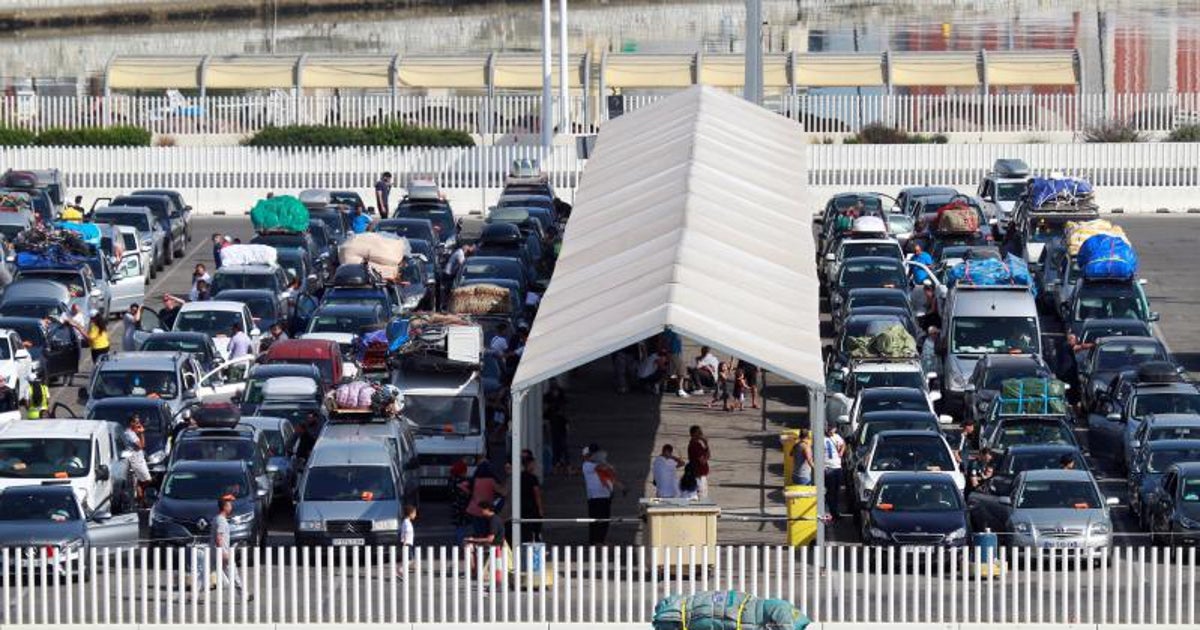 Aspecto del Puerto de Algeciras en agosto de 2019 durante la última Operación Paso del Estrecho