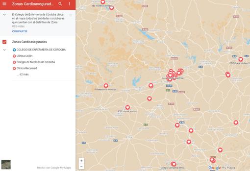 Estas son las 66 zonas y edificios cardioprotegidos que existen ahora mismo en Córdoba