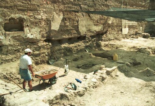 Excavaciones en el arrabal de Saqunda, en la actual Miraflores, en una imagen de archivo