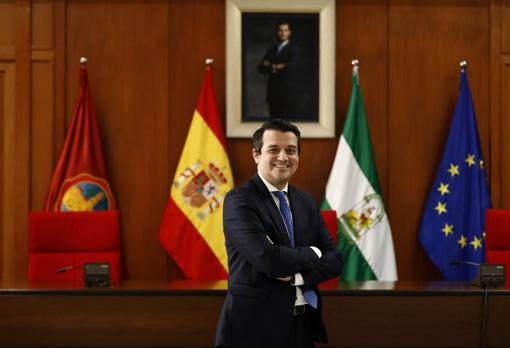 El alcalde de Córdoba, José María Bellido, en el salón de plenos