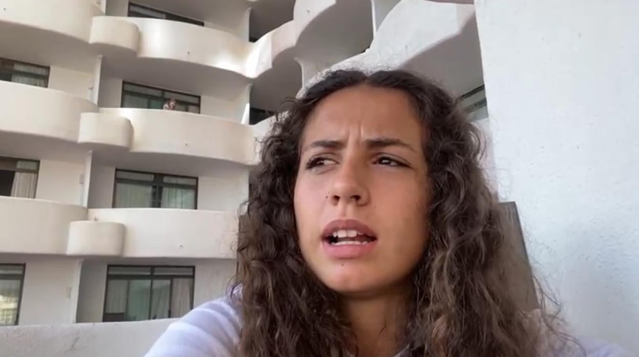 Marina Baena, en el hotel medicalizado