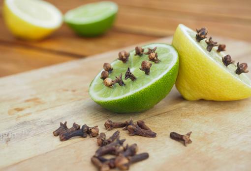 Un limón con clavos es un repelente natural de mosquitos