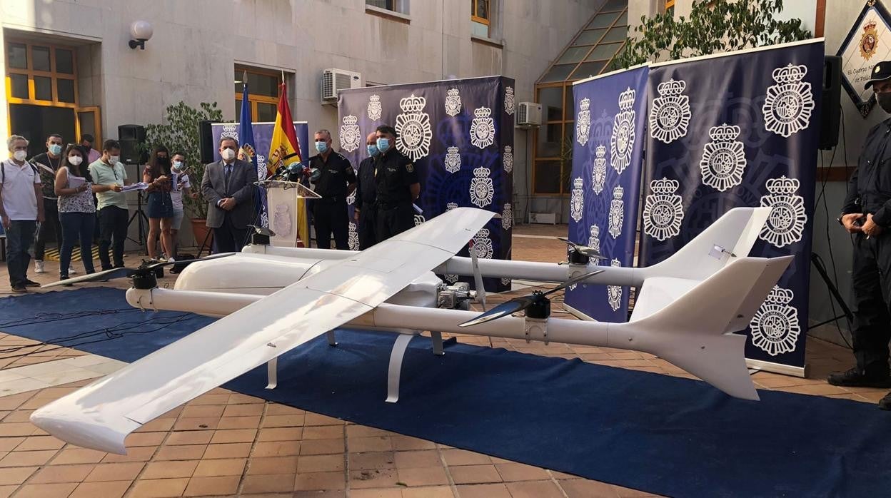 El dron incautado por la Policía