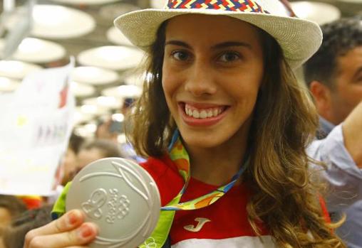 Lourdes Mohedano, con la plata de Río