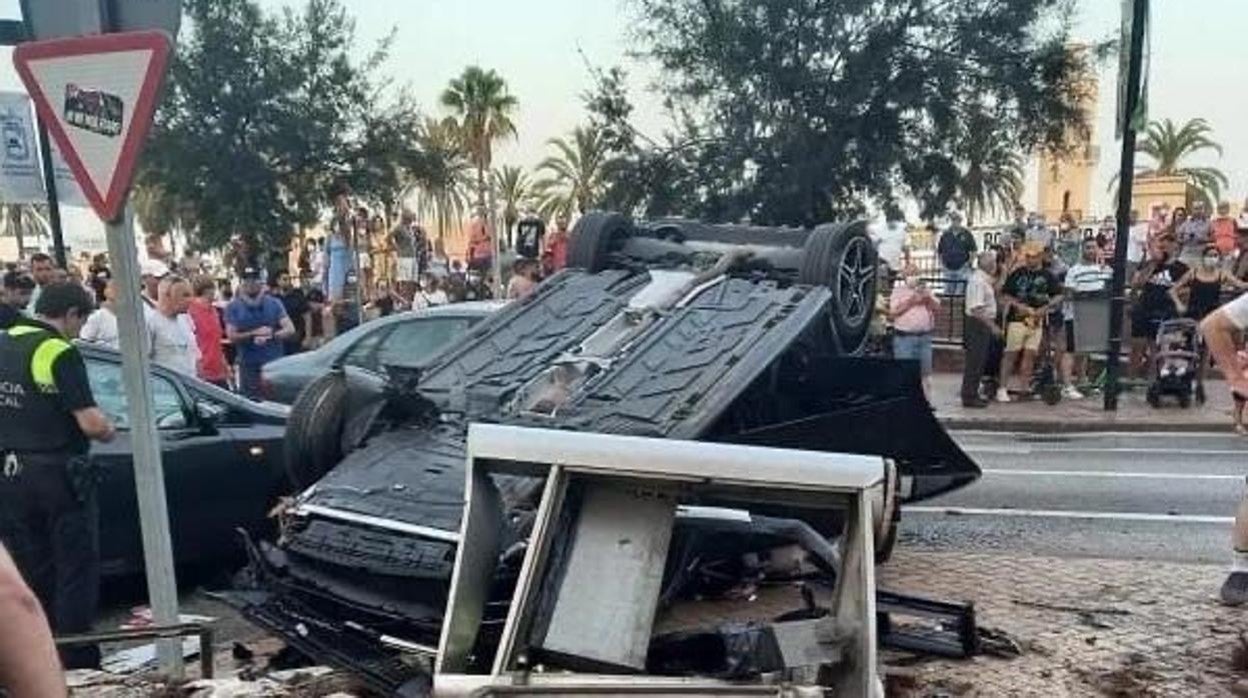 Imagen del accidente en Fuengirola
