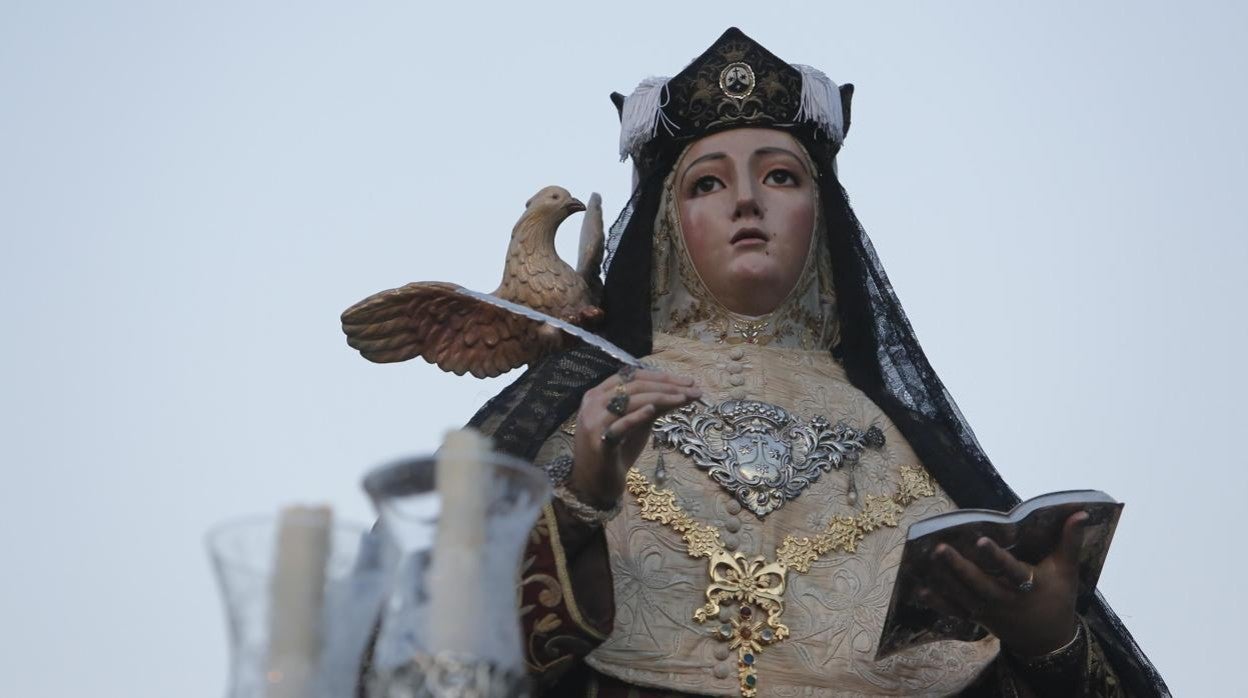Santa Teresa de Jesús, durante la procesión del Carmen de San Cayetano en julio de 2019