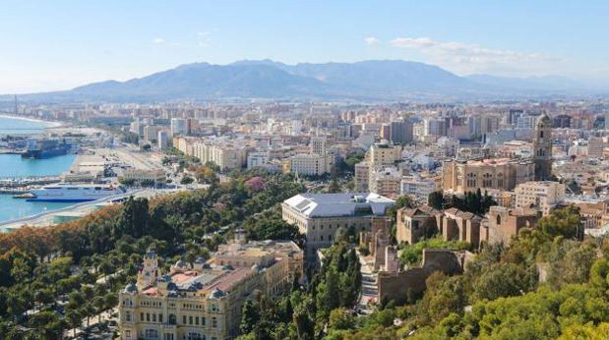 Panorámica del centro y la zona oeste de Málaga