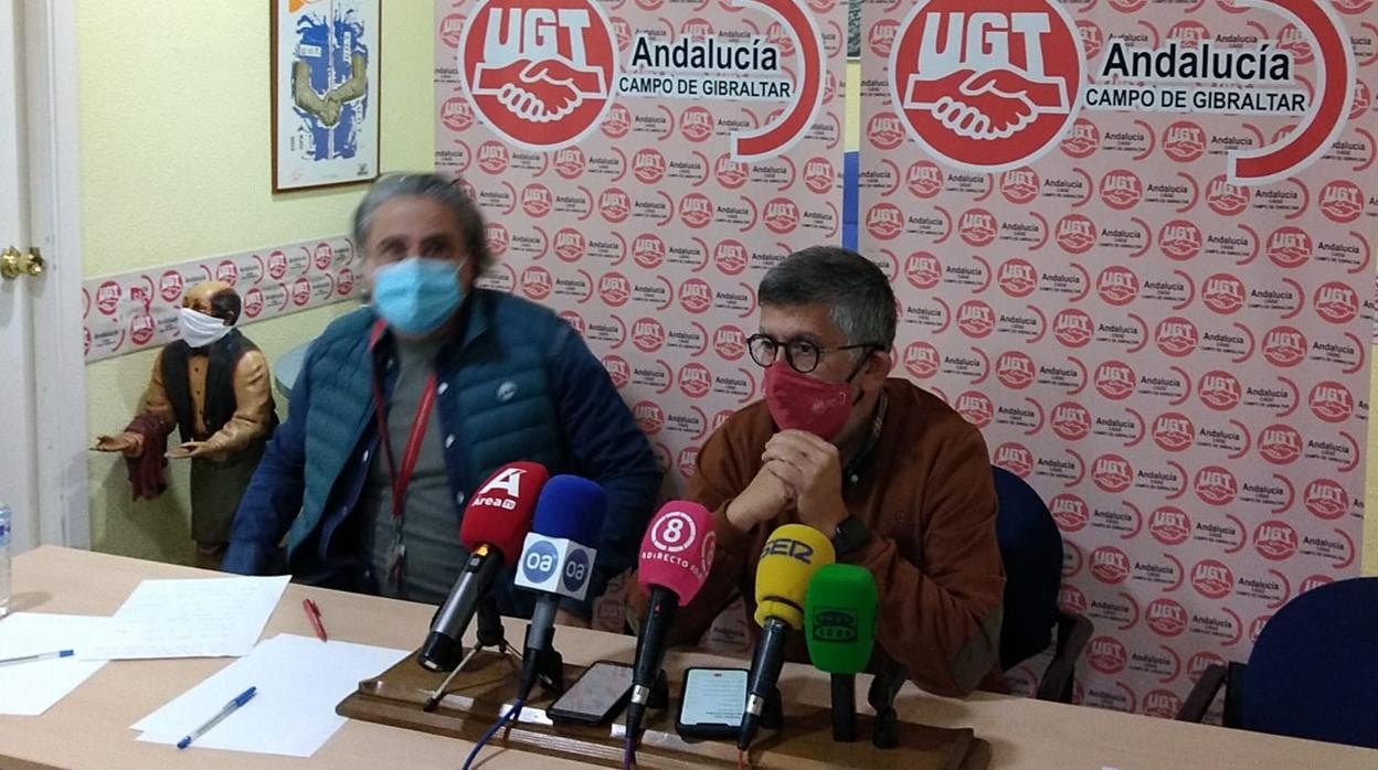 De izquierda a derecha, Fernando Grimaldi y Rodríguez Saucedo, este viernes en rueda de prensa