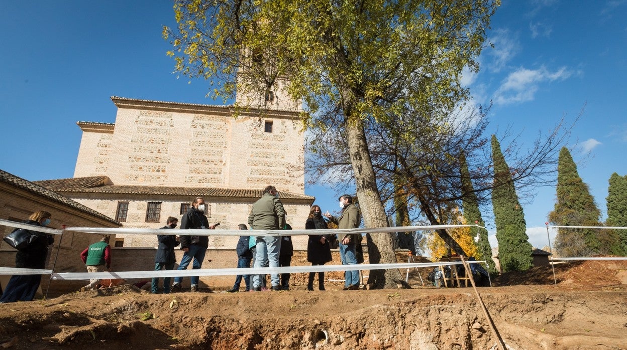 Imagen de la excavación tras el descubrimiento del edificio palatino