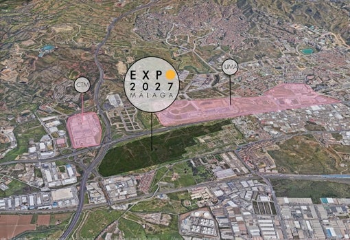 Recreación del espacio en el que se ubicaría la Expo