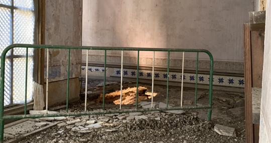 Estado de ruina en el que se encuentra el palacio