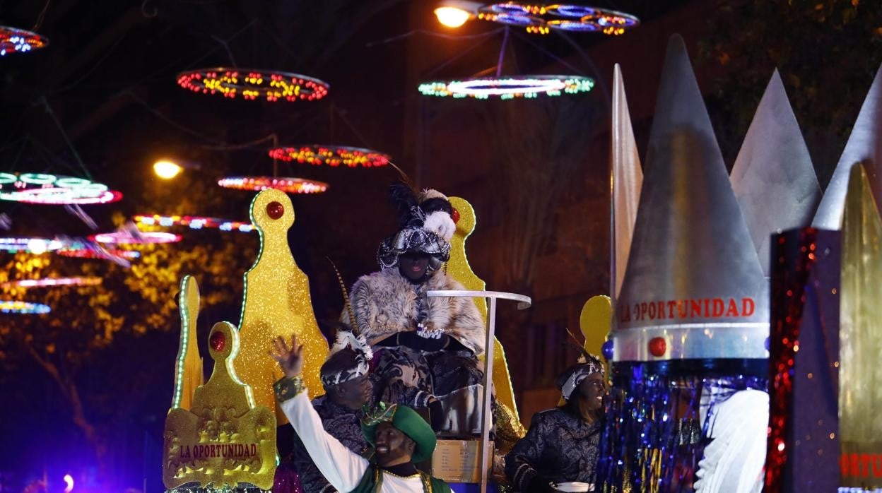 Carroza del rey Baltasar en la cabalgata de 2020