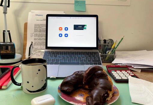 Desayuno que ha compartido hoy el alcalde de Almería en sus redes sociales.