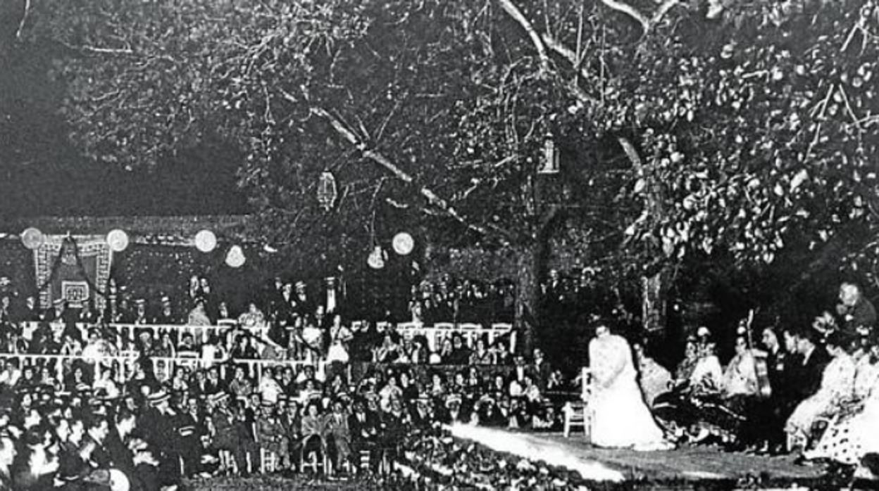 Foto del primer Concurso de Cante Jondo en Granada en 1922