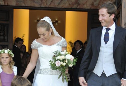 Paola Zóbel el día de su boda en Sotogrande