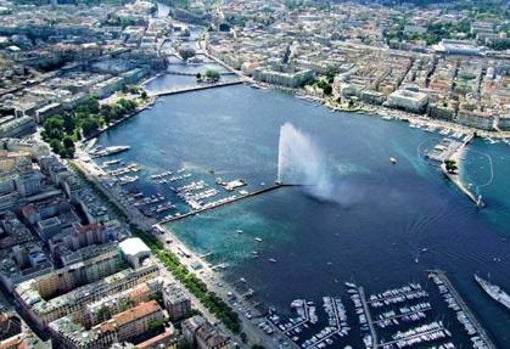 Vista aérea de Ginebra