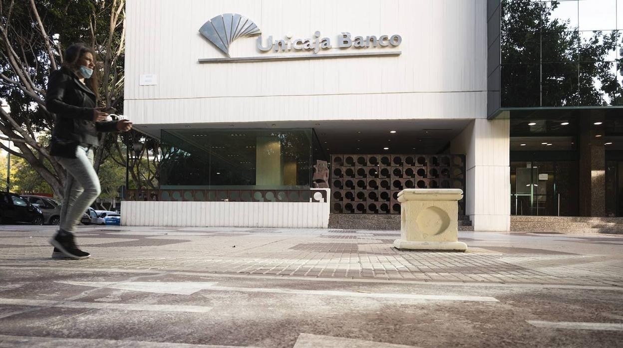 Sede de Unicaja Banco en la capital malagueña