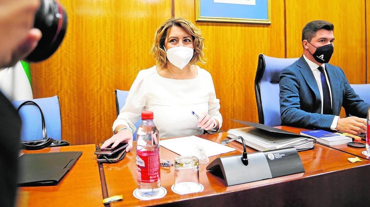 La expresidenta de la Junta Susana Díaz en la comisión de la Faffe