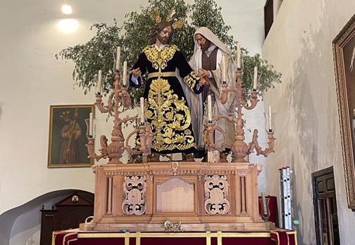 Paso del Señor de la Salud, en la parroquia del Carmen