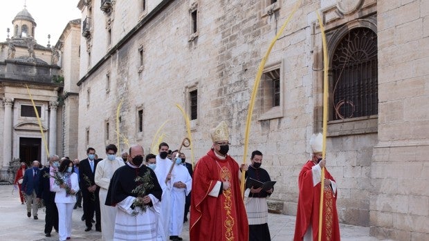 El obispo de Jaén inaugura la Semana Santa con la Eucaristía del Domingo de Ramos