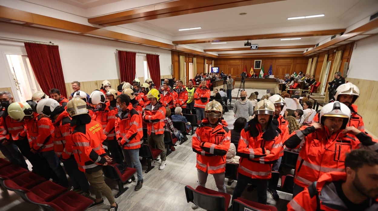 Protesta de los bomberos