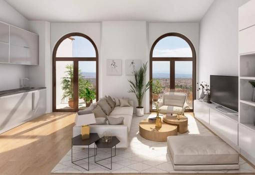 Detalle de la promoción en Granada de Palacio Altaura en su casco histórico