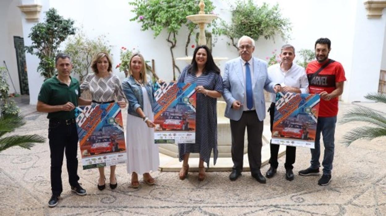 Autoridades y organizadores, en la presentación, este miércoles, de la Subida a Montoro