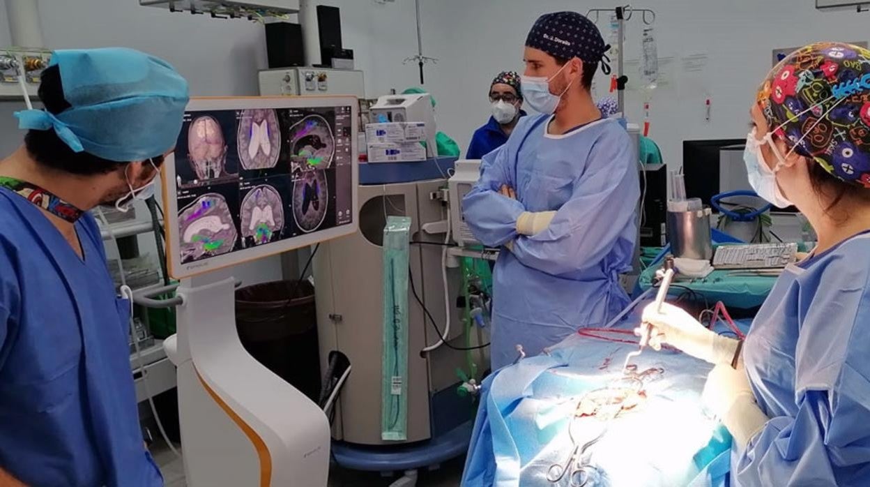 Profesionales del Reina Sofía utilizando el navegador quirúrgico