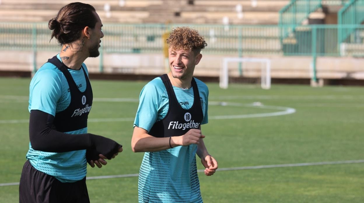 Gudelj y Simo, en un entrenamiento en la Ciudad Deportiva