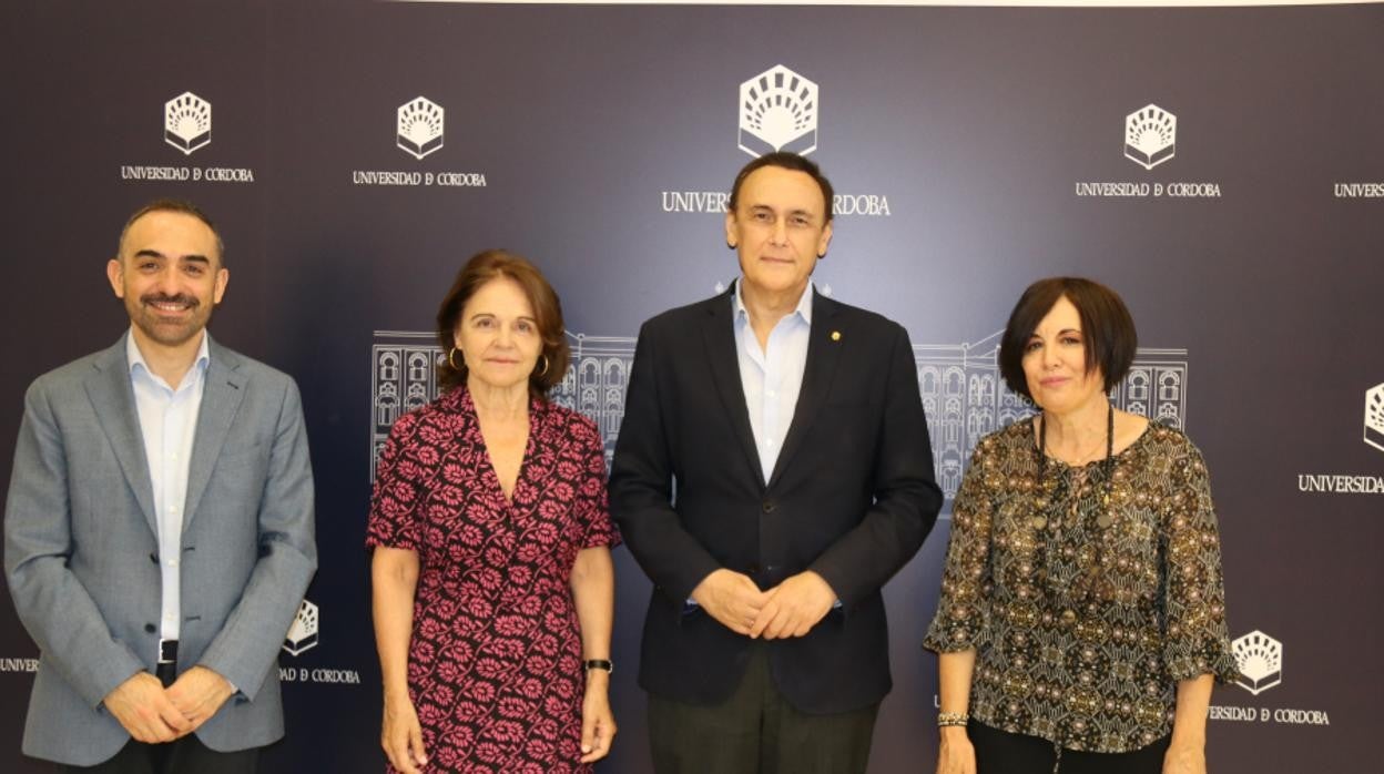 De izquierda a derecha: Alfonso Zamorano, Celia Fernández, José Carlos Gómez y Mª Carmen Liñán.