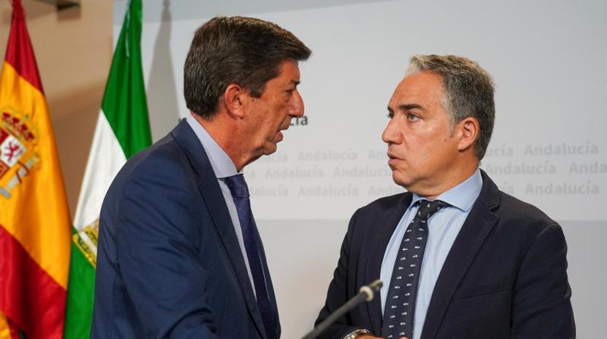 Marín y Bendodo ayer miércoles 22 de junio tras el Consejo de Gobierno