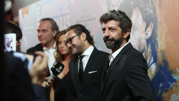 El director sevillano Alberto Rodríguez, en la presentación de El hombre de las mil caras en Sevilla