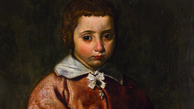 Parte del lienzo «Retrato de una niña», atribuido al sevillano Velázquez