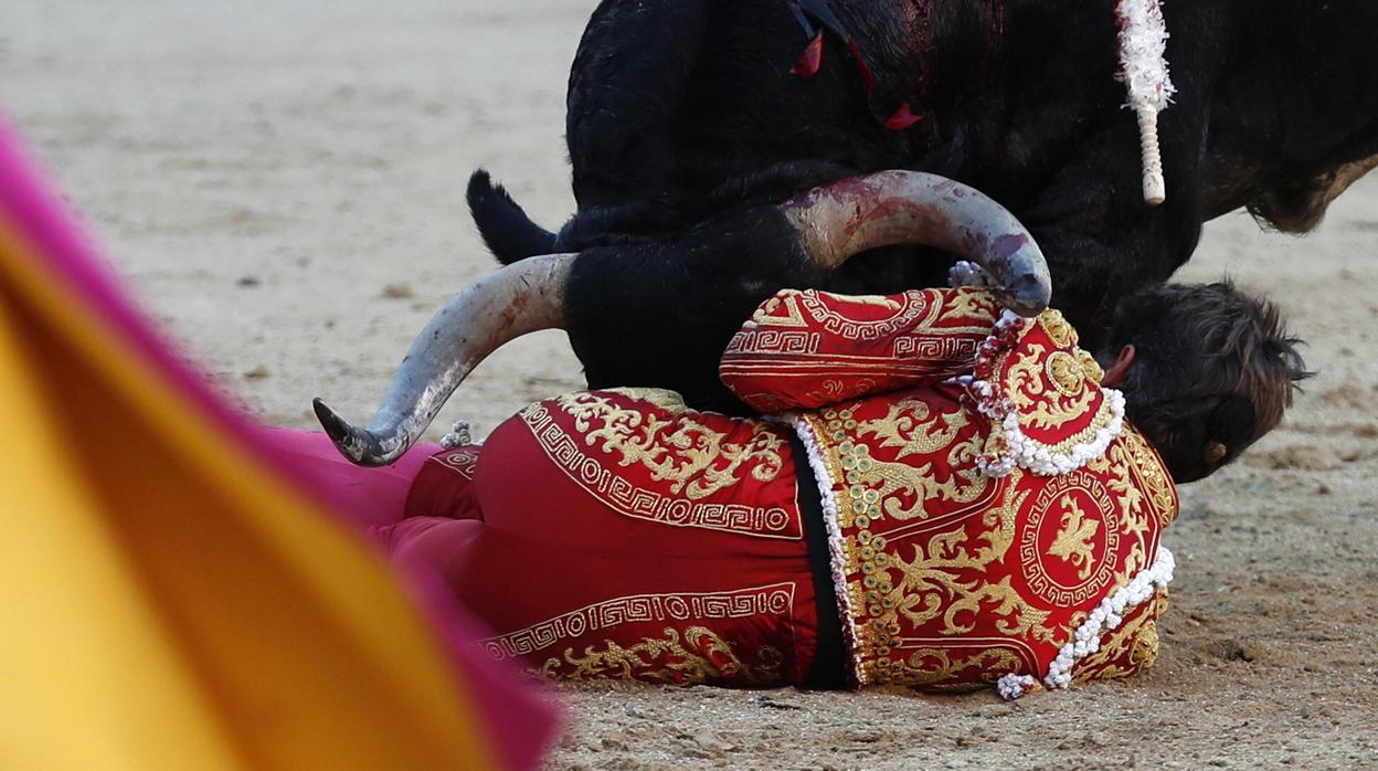 Escribano, en plena embestida