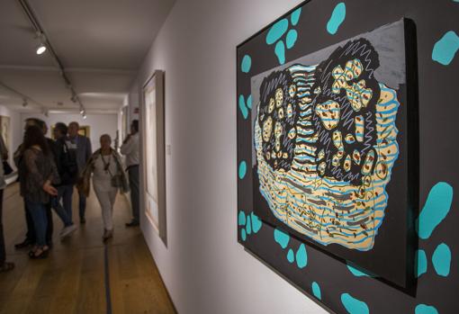 Obra de Luis Gordillo expuesta en Cajasol