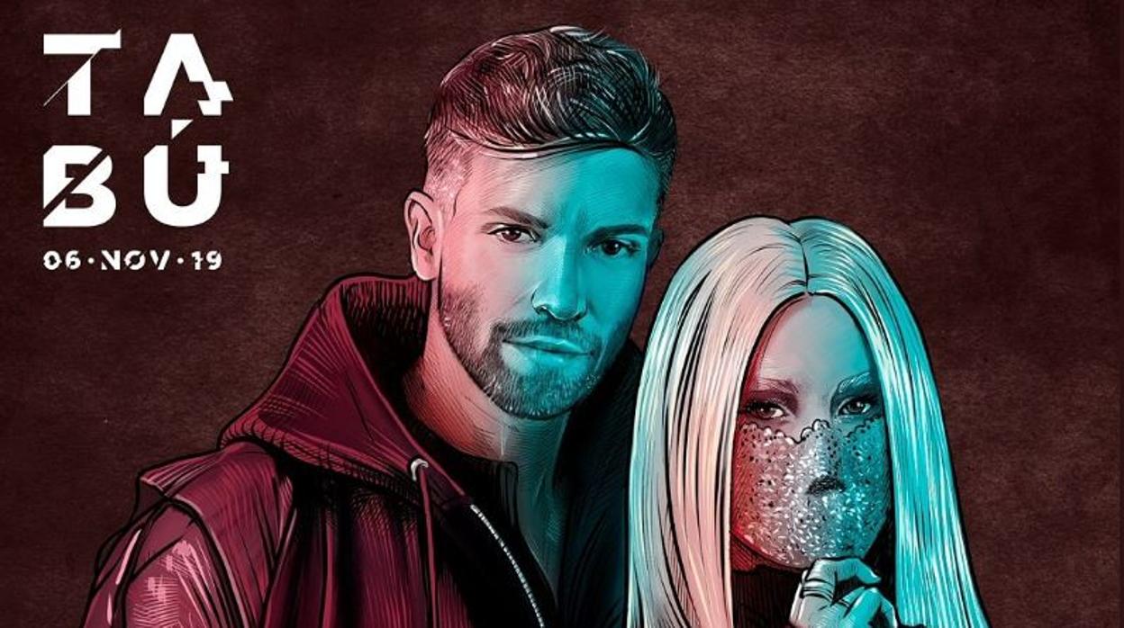 Pablo Alborán y Ava Max en una imagen promocional de «Tabú»
