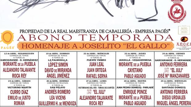 La empresa Pagés incluye un recuerdo a Gallito en la cartelería de la temporada