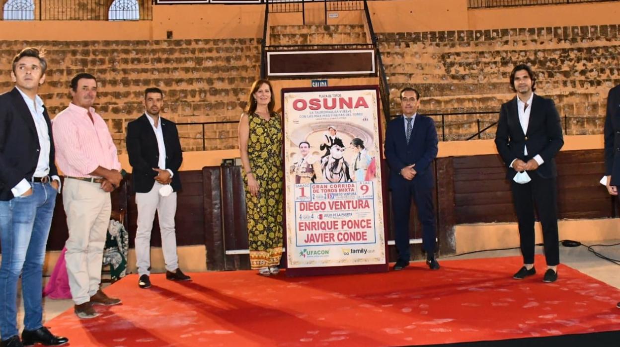 Diego Ventura y Javier Conde estuvieron presentes este miércoles en el coso de Osuna