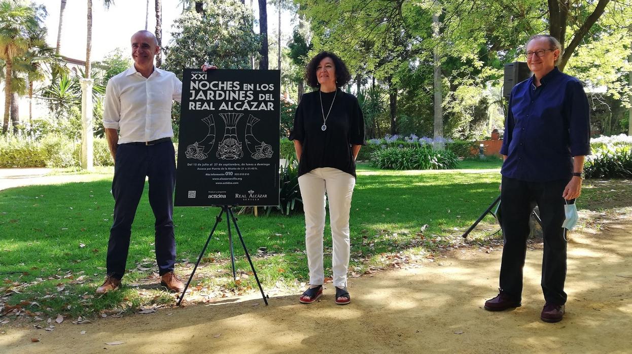 El delegado de Cultura, la directora del Alcázar y el director del ciclo