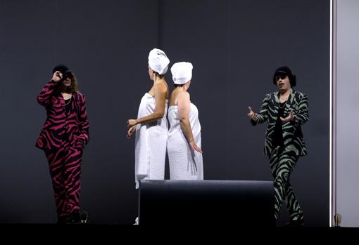 Mechlinski y Anduaga junto a sus parejas femeninas Goikoetxea y Beaumont