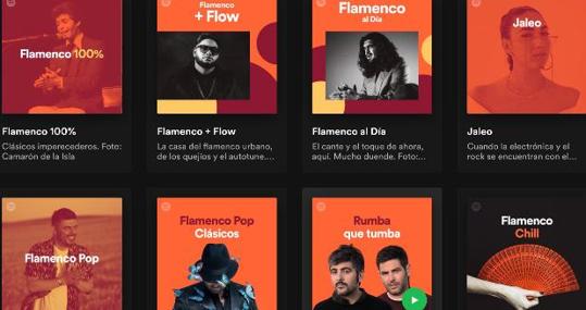 Listas de Spotify del nuevo hub flamenco