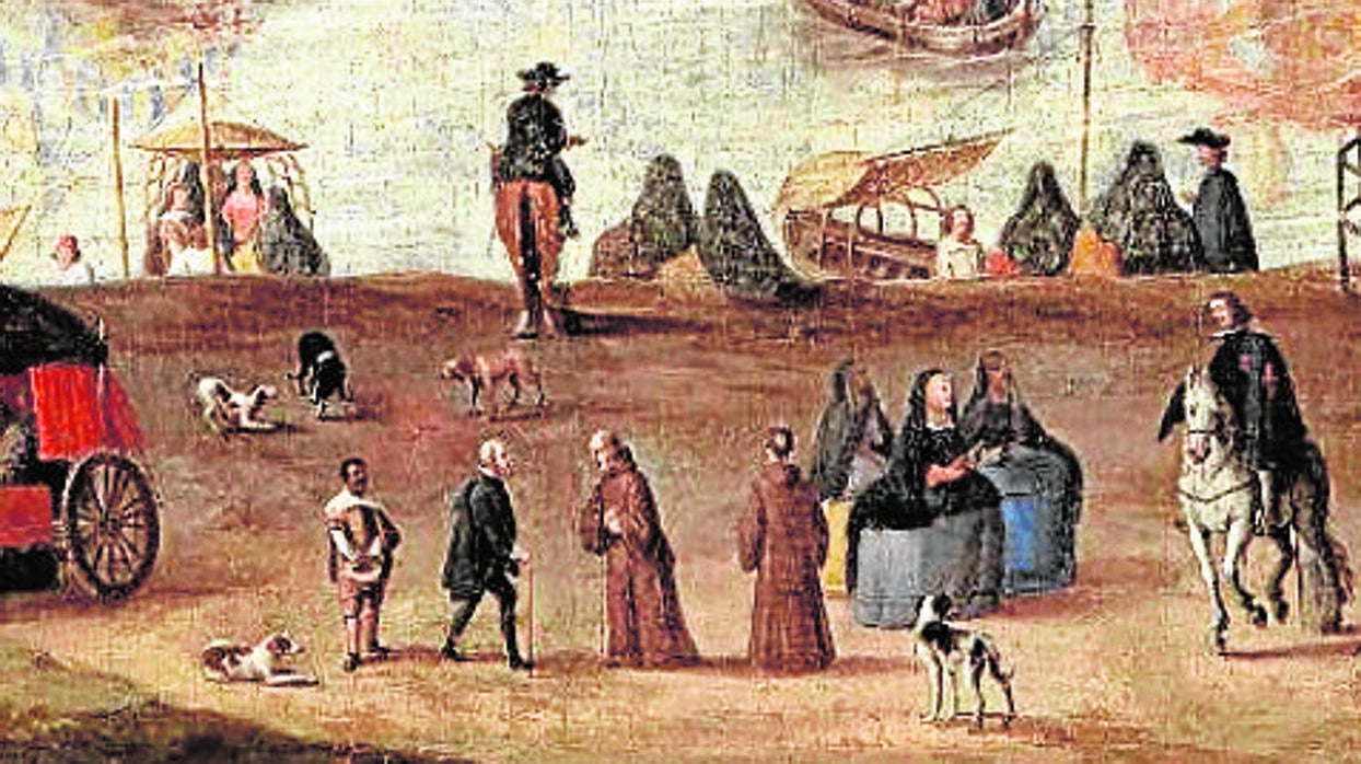 Detalle de una pintura anónima de Sevilla de 1660 en la que puede verse un esclavo