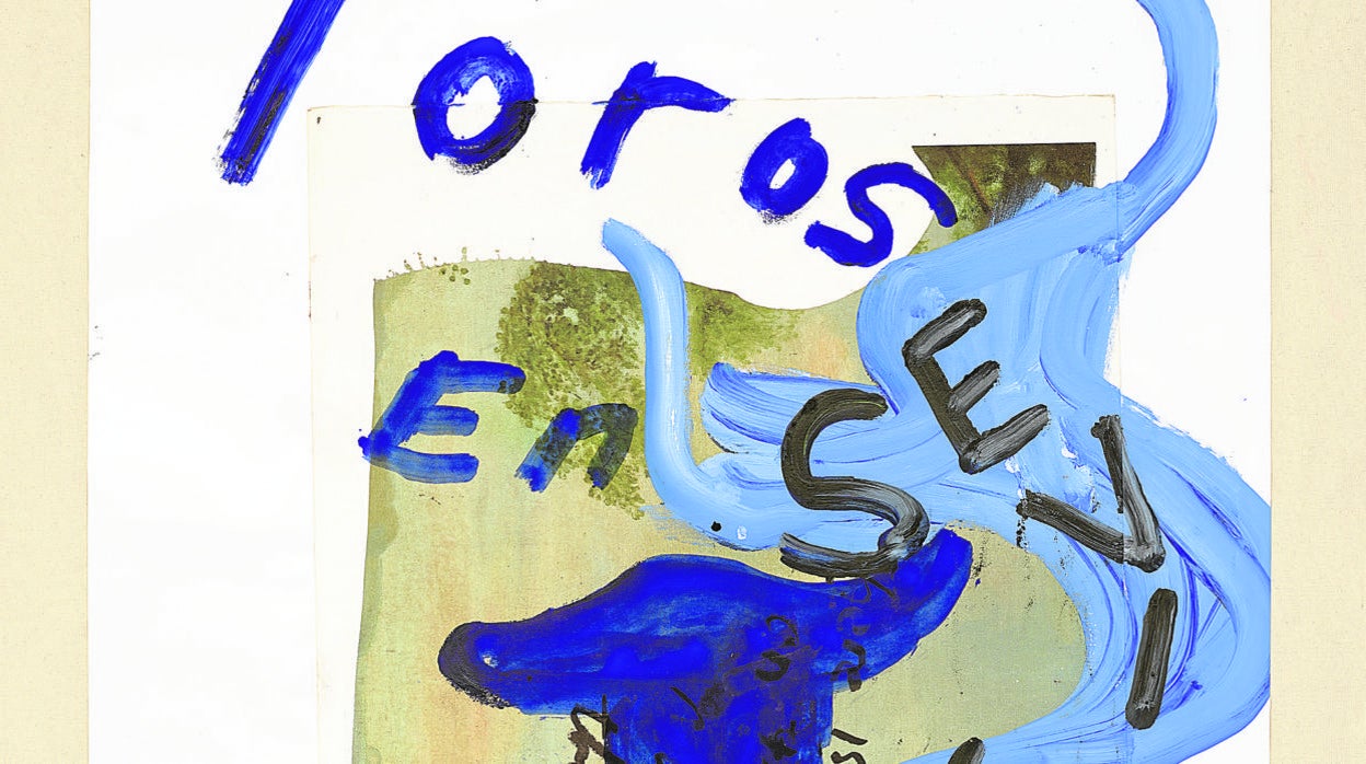 Detalle del cartel que ha realizado Julian Schnabel para la Real Maestranza de Caballería de Sevilla