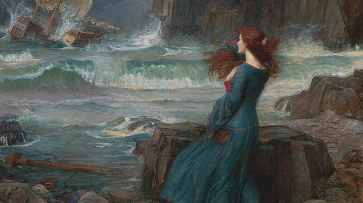 Miranda, The Tempest (1916) por John William Waterhouse