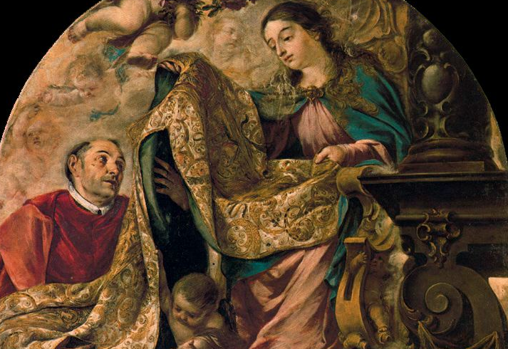 Detalle de 'La imposición de la casulla a San Ildefonso', que se encuentra en la Catedral