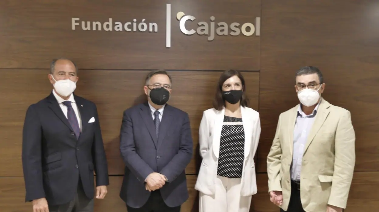 Luis Manuel Halcón y Guardiola, José Calvo Poyato, Mercedes Camacho y Francisco Robles