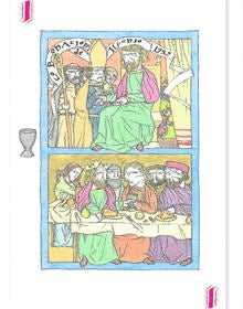 Naipe que ilustra la vida de Alfonso X