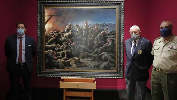 La Fundación Unicaja expone el cuadro de Ferrer-Dalmau dedicado al centenario de La Legión